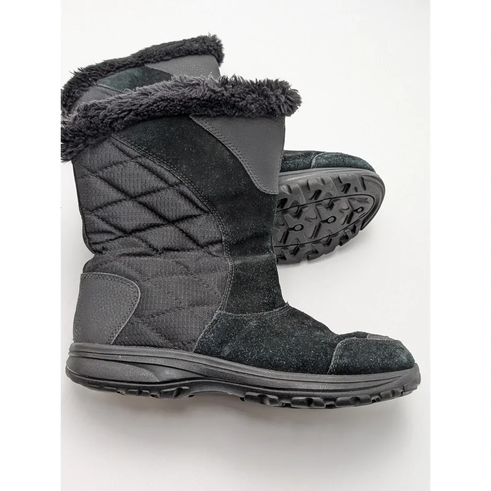 Columbia Ice Maiden II Women's Black Waterproof Winter Faux Fur Boots / Size 8.5